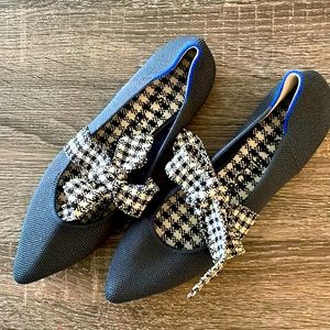 Rothy’s Mary Jane Pointed Bow Flat